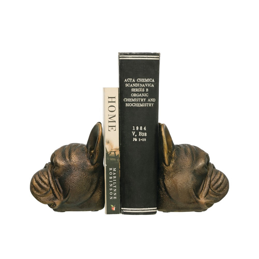 Resin Dog Bookends, Set of Two