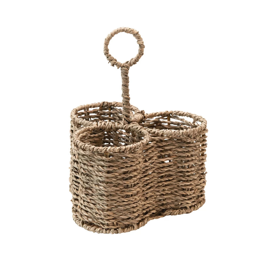 Hand-Woven Caddy With Sections