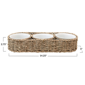 Hand-Woven Basket + Bowls