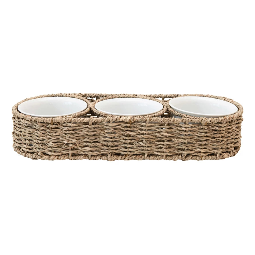 Hand-Woven Basket + Bowls