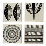 Patterned Stoneware Coaster