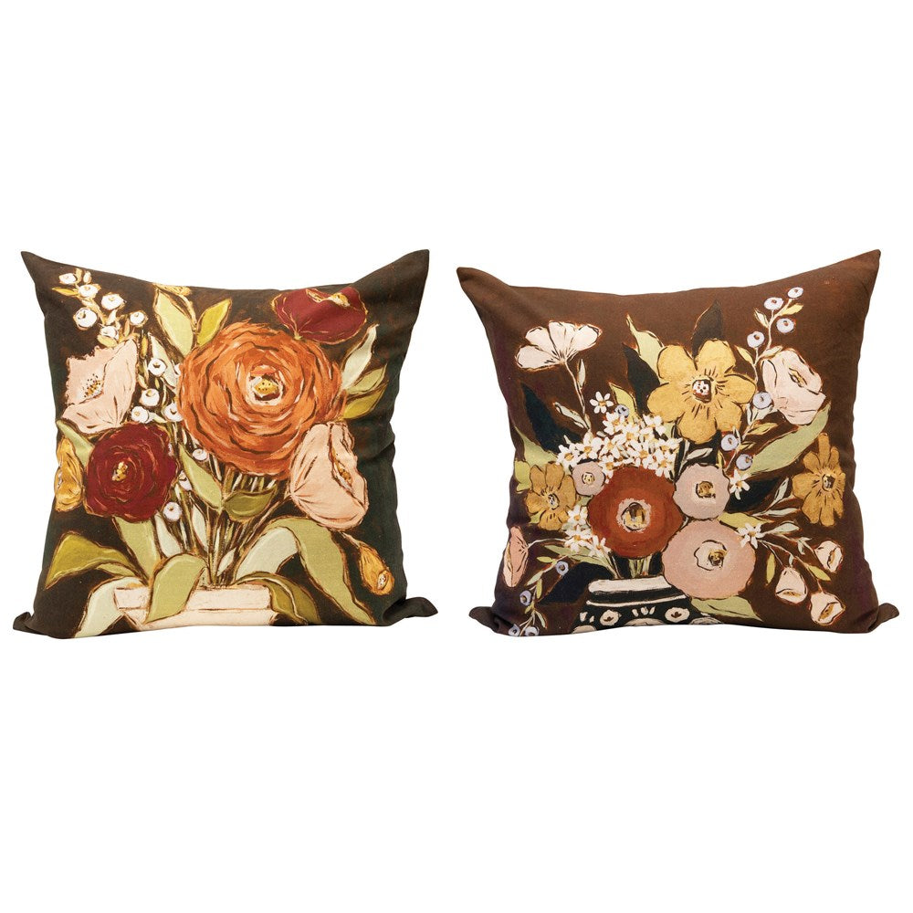 Floral Cotton Pillow