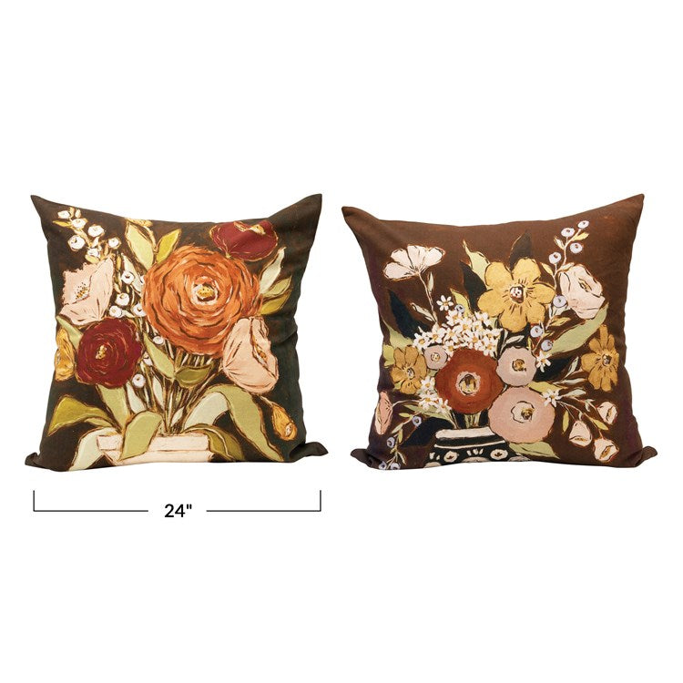 Floral Cotton Pillow