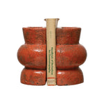 Terra Cotta Vase Bookends, Set of Two