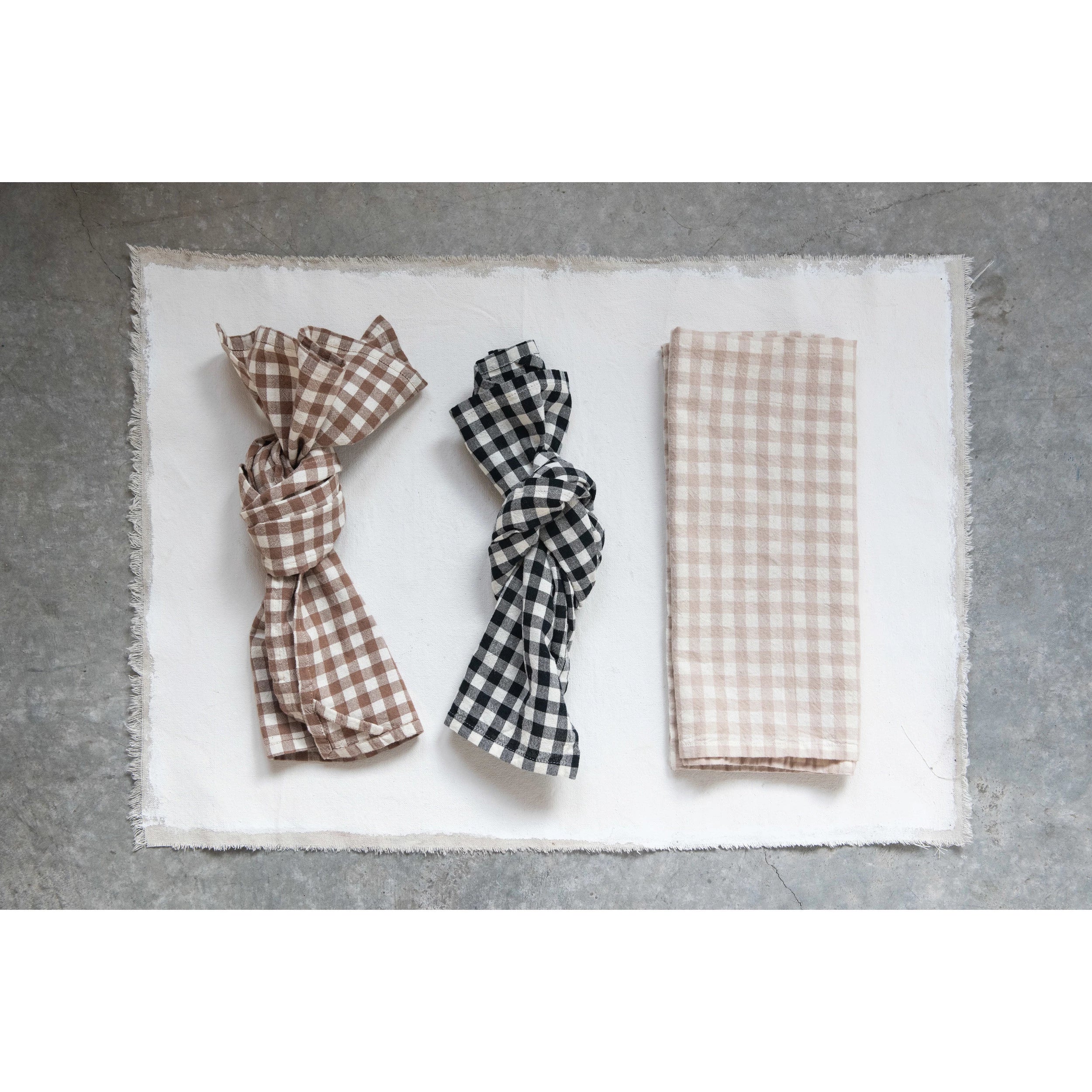 Woven Check Cotton Tea Towel