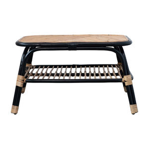 Hand-Woven Rattan Table