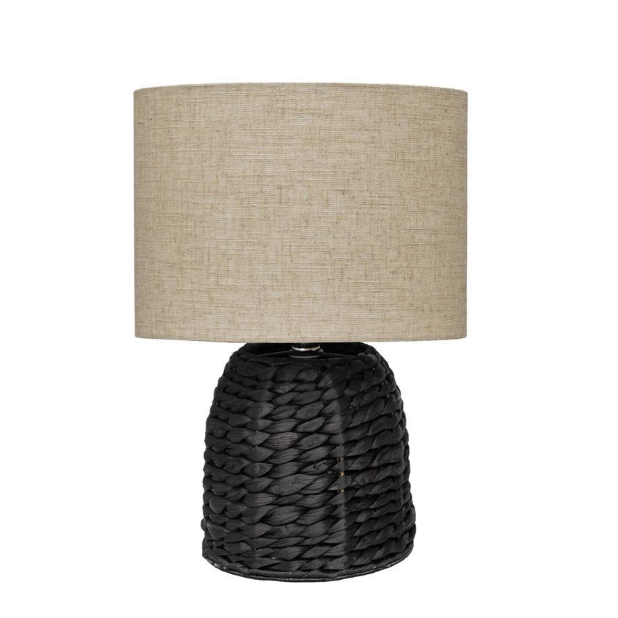 Woven Water Hyacinth Table Lamp