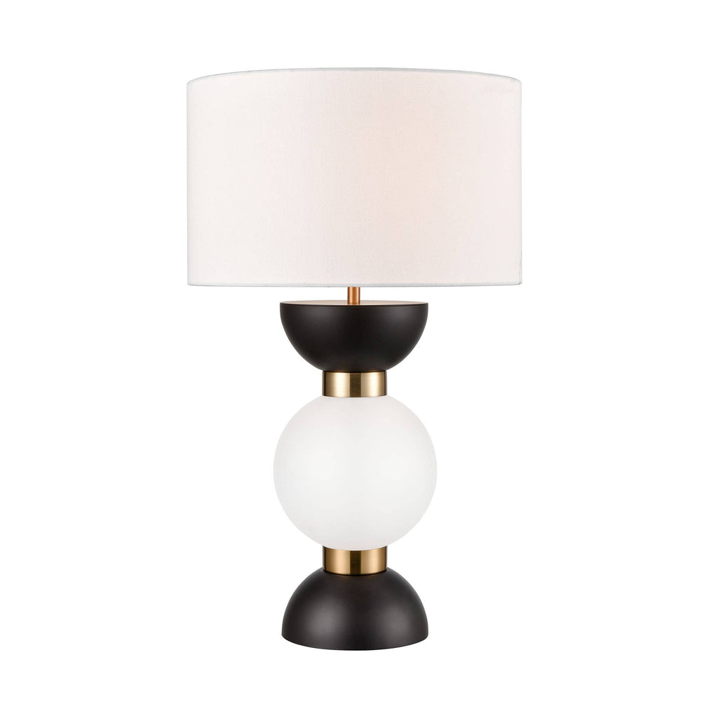 Softshot Frosted Glass Black & WhiteTable Lamp
