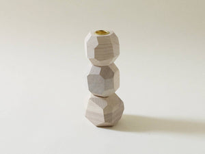 Ugo Candleholder, Ash Stacked