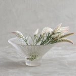 Pressed Clear Glass Low Bowl