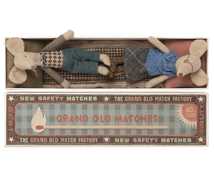 Grandma & Grandpa Mice In Matchbox