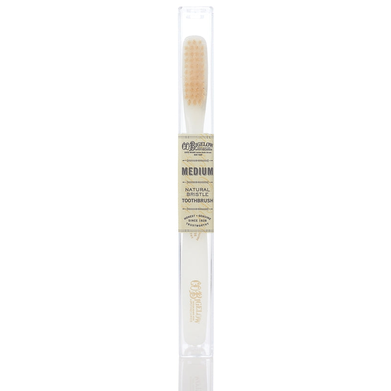 Natural Bristle Toothbrush, Ivory Medium