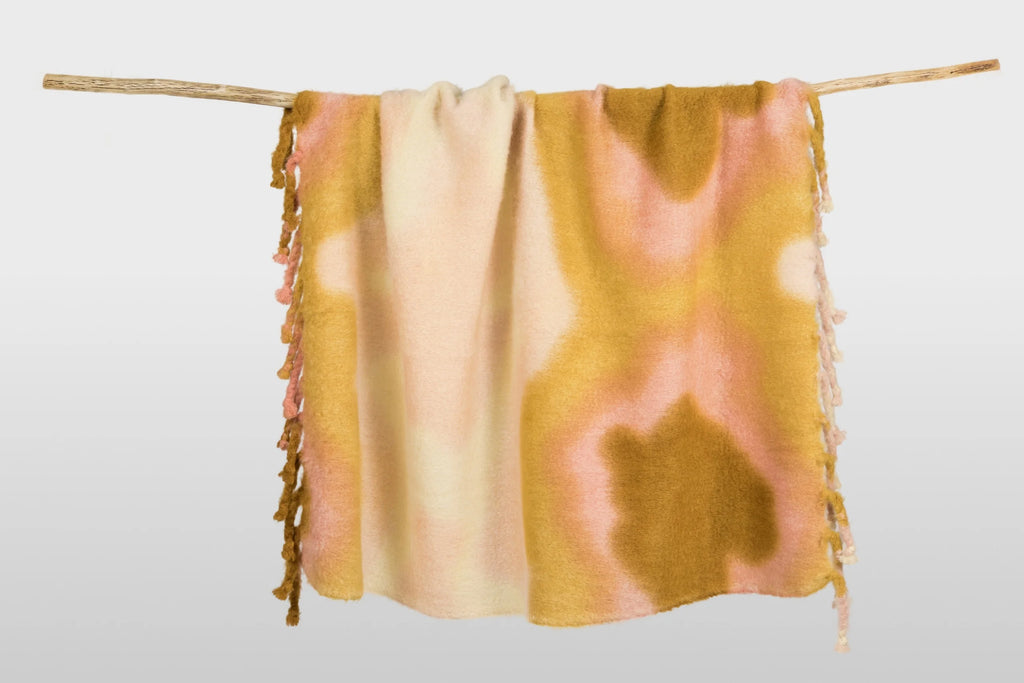 Mohair Tye-Dye Throw, TD-1